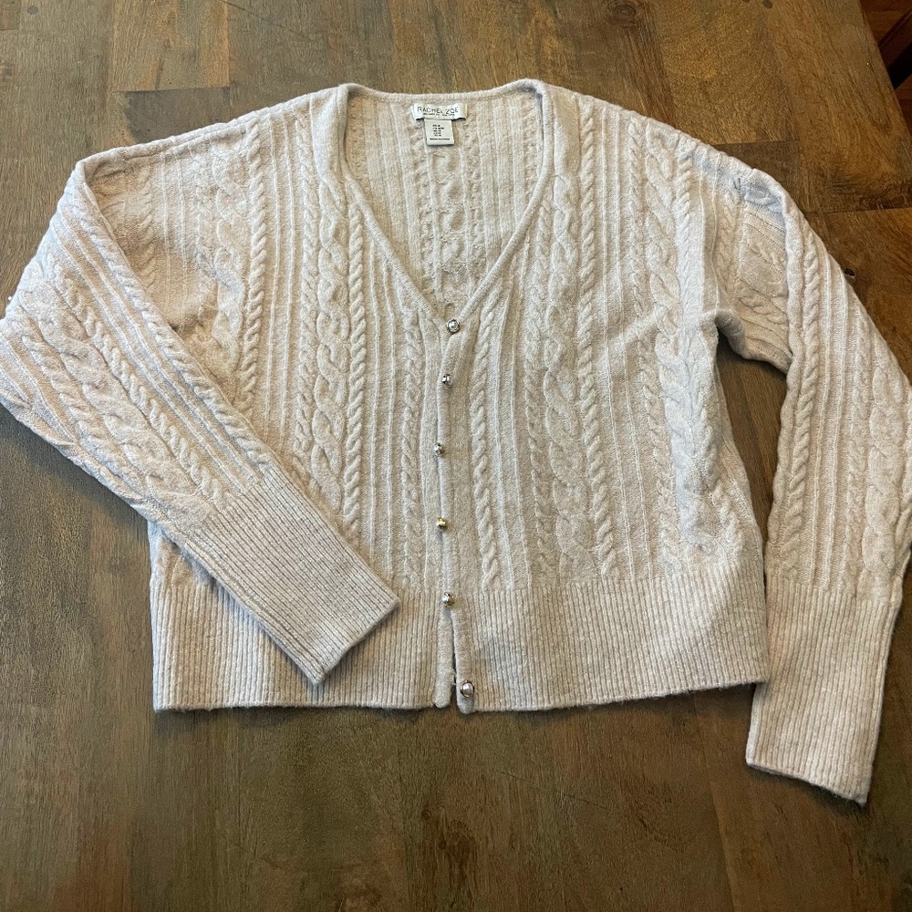 Women’s cozy cable knit sweater by Rachel Zoe, size Medium